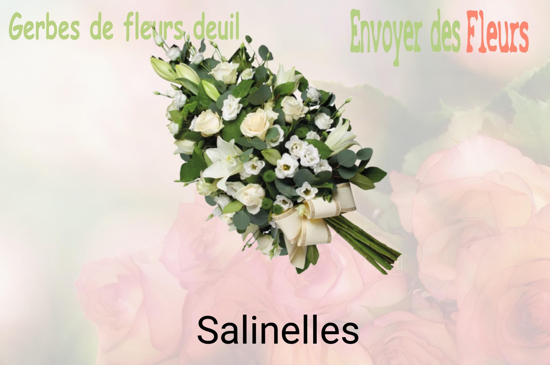 Gerbe de fleurs de deuil livrée à Salinelles